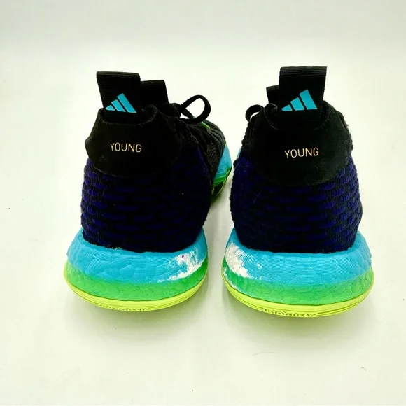 Adidas Trae Young 2 Trae-Tlien‎ Boys Size 6 Core Black H06473 Team Solar Green - Picture 15 of 15